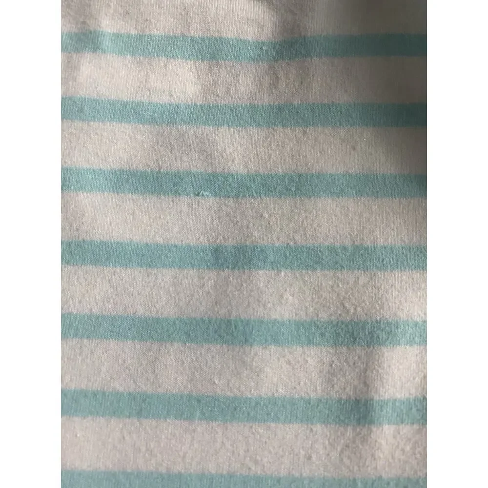 Garanimals 365 Kids Girls Stripped Shoulder Ruffle Tee Top – Blue Size 5